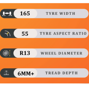 165/55/13 6MM+