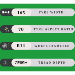 165/70/14 7MM+