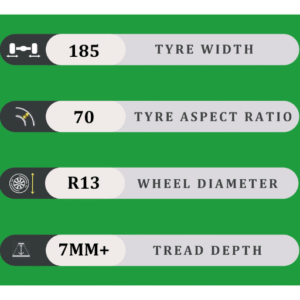 185/70/13 7MM+