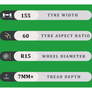 155/60/15 7MM+