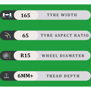 165/65/15 6MM+