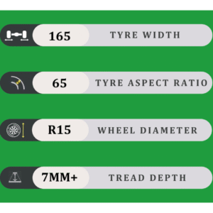 165/65/15 7MM+