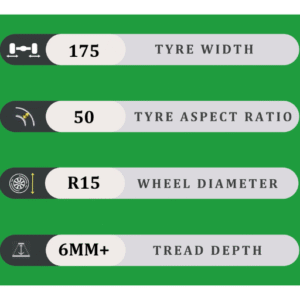 175/50/15 6MM+
