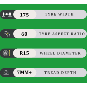 175/60/15 7MM+
