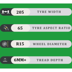 205/65/15 6MM+