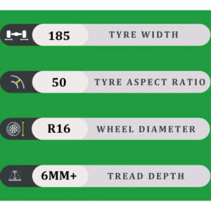 185/50/16 6MM+