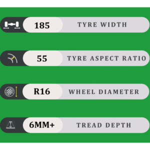 185/55/16 6MM+