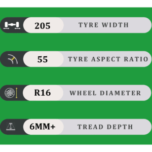 205/55/16 6MM+