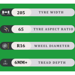205/65/16 6MM+