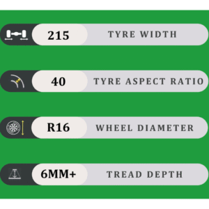 215/40/16 6MM+
